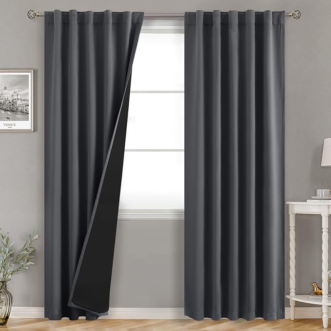 BGment 100% Room Darkening Thermal Insulated Blackout Curtains 84 Inches Long by BGment