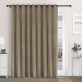 Macochico Extra Wide 100% Blackout Chenille Curtains 100" Wx102 L Thermal Curtains for Sliding Door Room Divider Living Room Bedroom Hotel Palm Blackout Curtains Grommet with Tieback 1 Panel