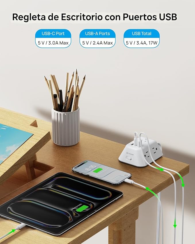 TROND Desk Clamp Power Strip, Desk Charging Station - Image 4
