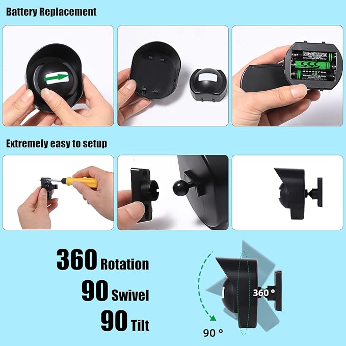 Shaogax 328ft Range Wireless Driveway Alarm Outside Weather Resistant Motion Sensor Alarm Security Alert-Protect Outdoor/Indoor Property-2 Receiver and 3 PIR Motion Detector-38 Chimes