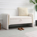Modern 52" Storage Ottoman Bench, Upholstered End of Bed Storage Bench by CreateYourPerfectSpace