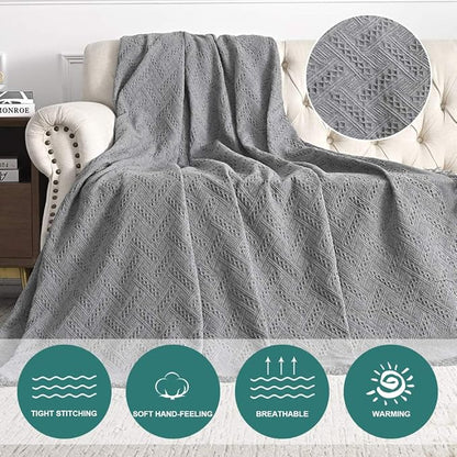 MYSKY HOME Couch Cover Sofa Covers for 3 Cushion Couch Sofa Protector Sectional Sofa Couch Cover for Pets Sofa Throws Living Room Geometrical Sofa Slipcovers for Dogs (XX-Large, 91" x 134", Grey)