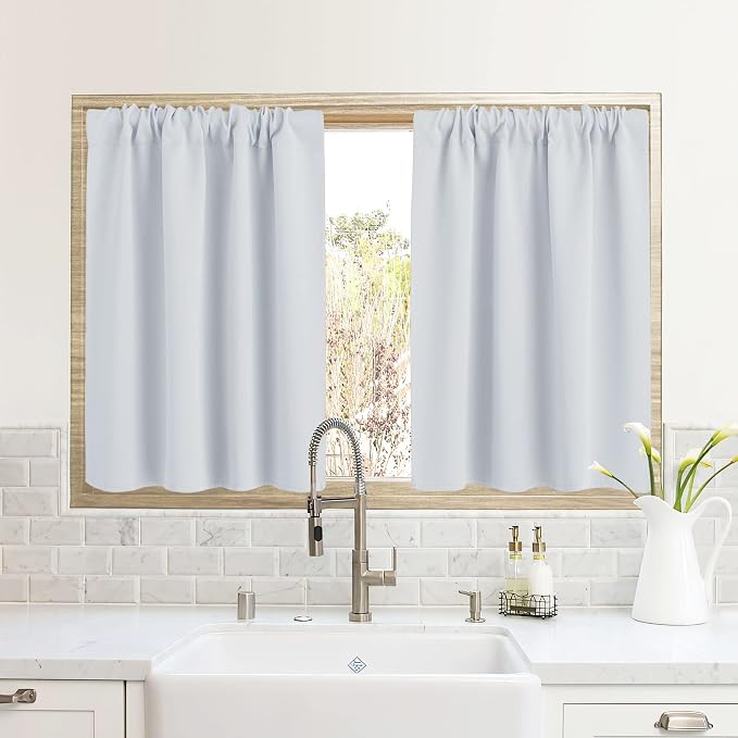RYB HOME RV Curtains for Camper Windows, Mini Small Curtain Tiers | Thermal by RYBHOME