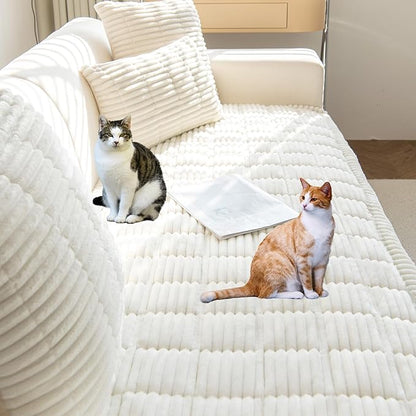 Mivnue Pet Couch Cover, Couch Covers for Dogs, Washable Dog Sofa Covers Couch Protector, Fuzzy Non Slip Couch Slipcover Pet Friendly