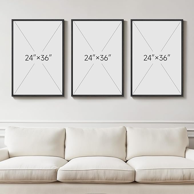 Large Framed Neutral Abstract Wall Art - Image 3