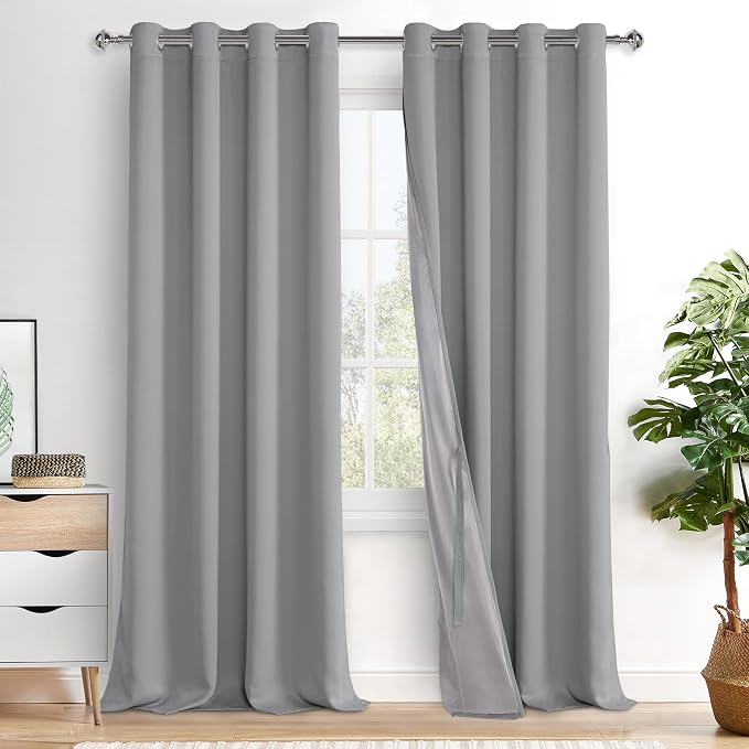 XWZO 100% Blackout Curtains 95 Inches Long by XWZO
