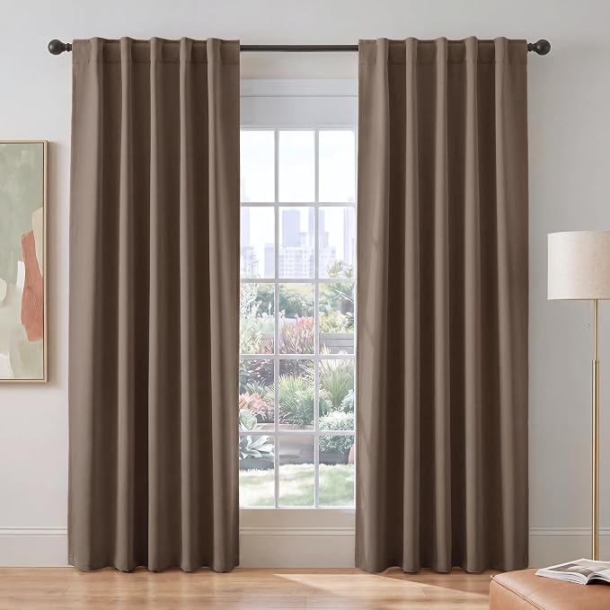 PONY DANCE Blackout 80 inch Length Curtains 2 Panels Set, Thermal Insulated by PONYDANCE
