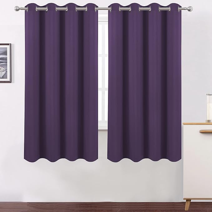100% Blackout Purple Curtains - Image 2