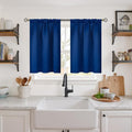 BGment Royal Blue Blackout Kitchen Curtains 36 Inch Length by BGment