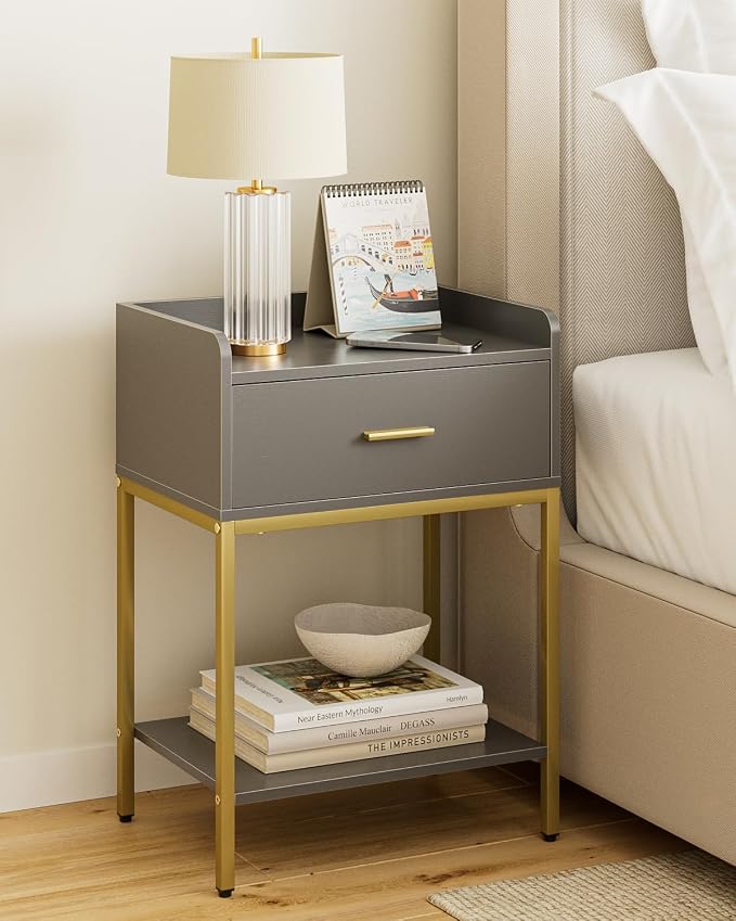 Nightstand, 3-Tier Modern Night Stand, Bedside Table by Apetaccat