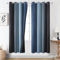 Navy Blue and Black Ombre Blackout Curtains by ESTELARTEXTILER