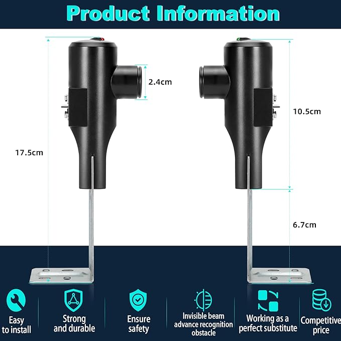 for Genie Garage Door Sensors, GSTB-R STB-BL Safety Sensors (Receiving&Sending), Replacement for Genie/Overhead Garage Door Sensor, Compatible with Genie/Overhead Garage Door Openers Made After 1993