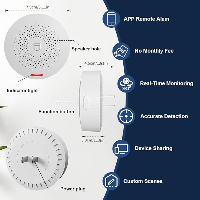 150W Wireless Security System for House, WiFi Door/Window Sensors Alarm System kit, Motion Detectors with Instant App Alerts NO Monthly Fees