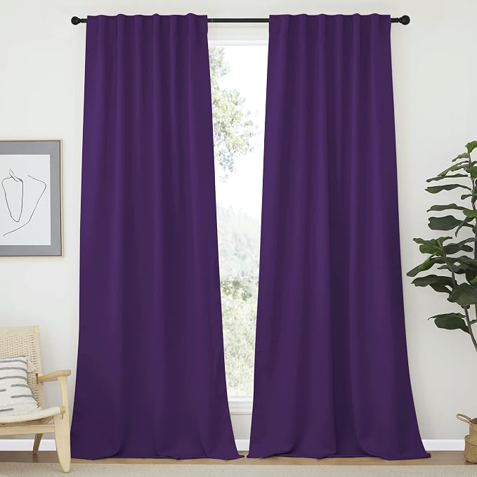 NICETOWN Bedroom Blackout Draperies and Window Treatment- 52 Width X 95 Length by NICETOWN