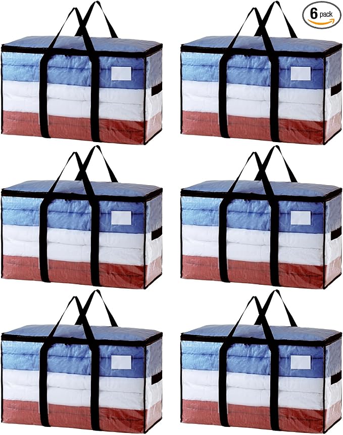 TAILI 6 Pack Clear Extra Large Moving Bags, Storage Bag by TAILI