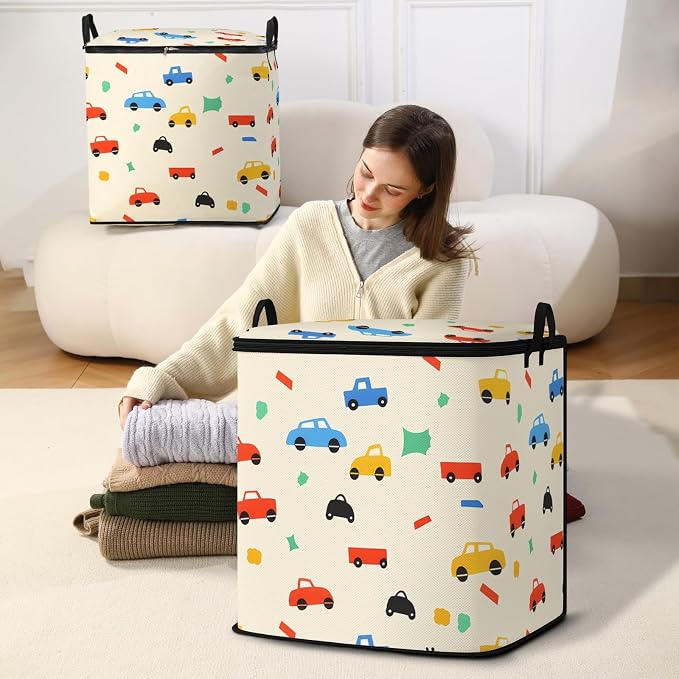 2pcs blanket storage bag for under bed, closet organizers 95L | quilt duvet - Image 5