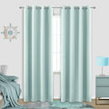 Aqua Curtains 96 Inches Long for Bedroom Beach Room Decor 2 Panel Set Cooling by KOUFALL