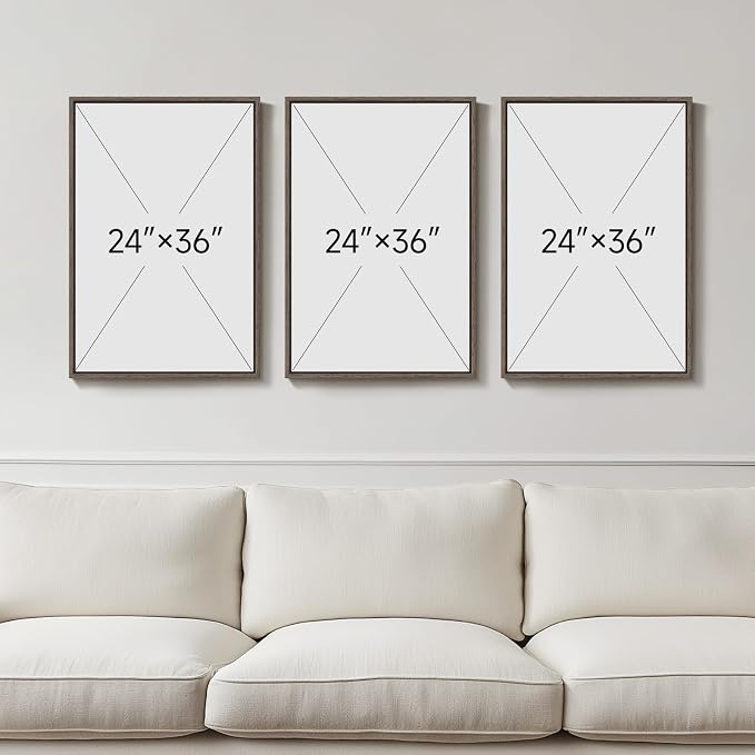 Large Framed Neutral Abstract Wall Art - Image 8