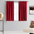 45 Inch Chili Red Curtains Blackout Drapes by DONREN