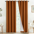COSVIYA Brunt Orange 100% Blackout Curtains by COSVIYA