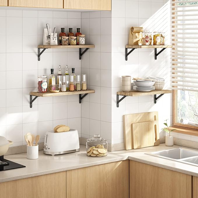 YGEOMER 4 Different Sizes Floating Shelves - Image 7