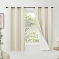 Linen Blackout Curtains 63 Inches Long 2 Panels Each 42 Wide Natural | Thermal by Lajode