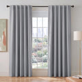PONY DANCE Silver Grey Blackout Curtains 84 inch Length 2 Panels Set, Thermal by PONYDANCE