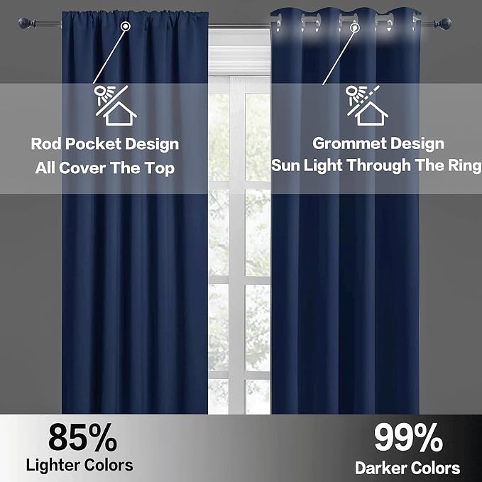 RYB HOME Short Blackout Curtains - Image 5