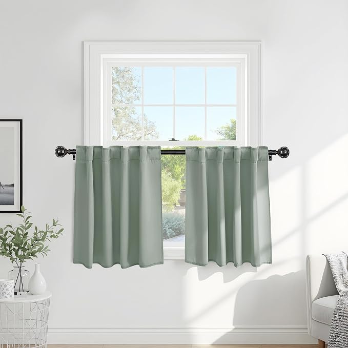 PONY DANCE Short Blac0ut Curtain Panels by PONYDANCE