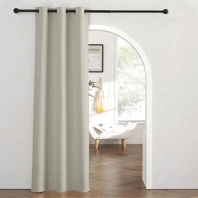 RYB HOME Temporary Doorway Curtains Blackout Privacy Room Divider Curtains | - Image 3