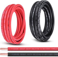 Shirbly 4 Gauge Battery Cable, 15FT Red + 15FT Black 4 AWG Pure Copper Wire Welding Cable, for Automotive, Battery, Solar and Generator, Standard USA OFC Wire