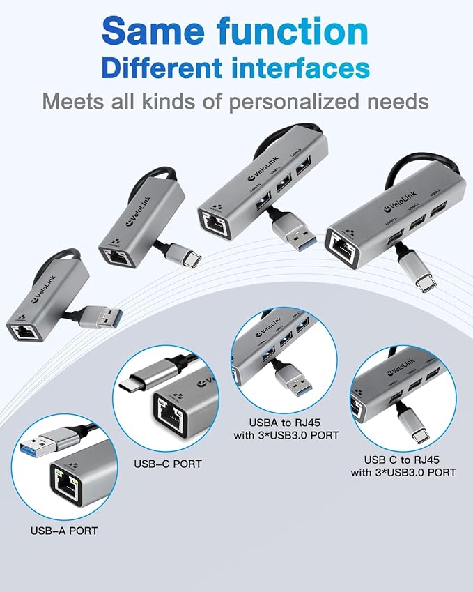 USB a to ethernet Adapter,USB gigabit 1000Mbps Plug and Play with USB 3.0, Driver Free, RJ45 LAN Network Dongle Compatible with Nintendo Switch, Laptop, PC, MacBook, Windows, macOS, Linux
