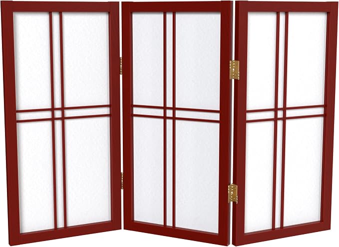 2 ft. Short Desktop Double Cross Shoji Screen by RedLantern