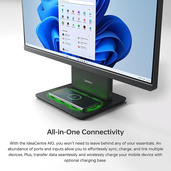 Lenovo IdeaCentre Business All-in-One PC, 27" FHD 100Hz Display, AMD Ryzen 7 8845HS, 32GB DDR5 RAM, 1TB SSD, Wi-Fi 6, Win11 Home, Wireless KB & M, Copilot-Ready, Bundle with Adata UC310 64GB