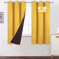 Yellow Thermal Blackout Curtains/40 x 72 Inch/Set of 2 Panels Room Darkening by Lemomo