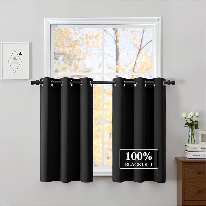 NICETOWN 100% Short Blackout Curtains 36 Inch Length by NICETOWN