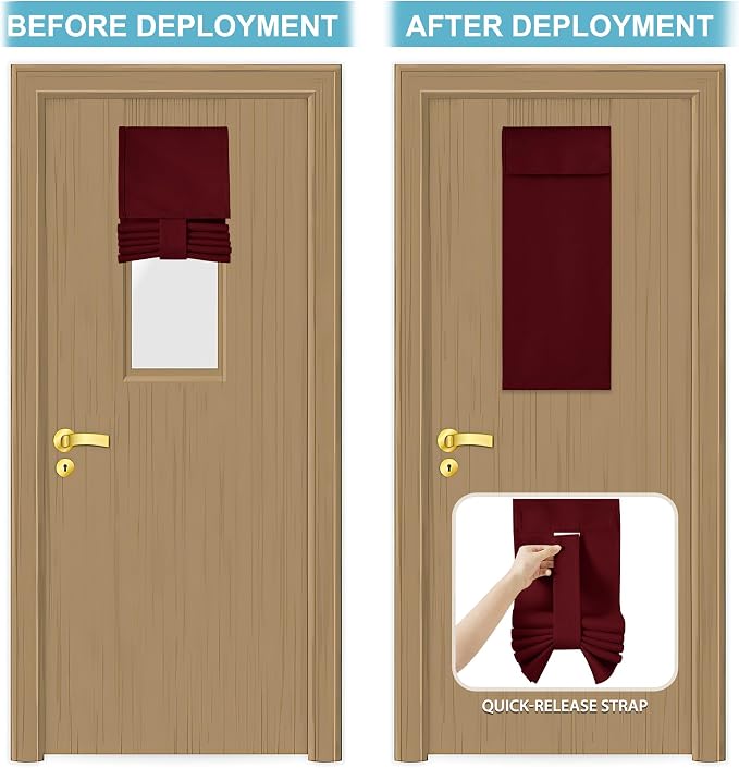 RYB HOME Classroom Door Window Cover, Room Darkening Block Views, Office Door - Image 5