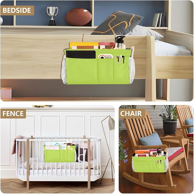 DOMIKING Neon Yellow Bedside Caddy - Image 8