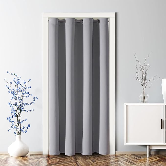 ChrisDowa Blackout Curtains Door Curtain Doorway Closet Drapes, 1 Panel | 52W x by ChrisDowa