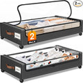 Under Bed Storage with Wheels 2Pack Storage Containers with Clear Window | by SpaceHacks