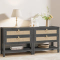 Eclatara Large Rattan Night Stand Set of 2 by Eclatara