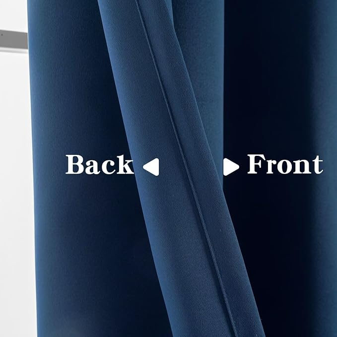 IGEMAEVE Blackout Curtains for Bedroom Grommets Navy Blue 70" W x 84" L | - Image 4