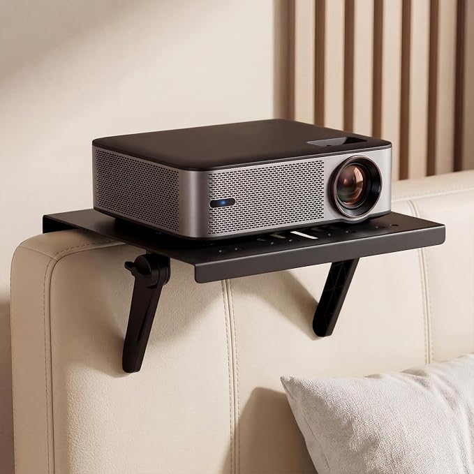No Drill Metal Projector Shelf for Wall Mounted, 10.6 x 8.2 Inch Adjustable by Unknown