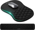 TECKNET Ergonomic Mouse Pad with Wrist Rest,Keyboard Pad and Mousepad with Wrist Support,Massage Design Effectively Relieves Carpal Tunnel Syndrome Suitable for Computers and Laptops