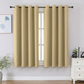 CUCRAF Beige Blackout Curtains 45 Inches Long, Thermal Insulated Noise Reducing by CUCRAF
