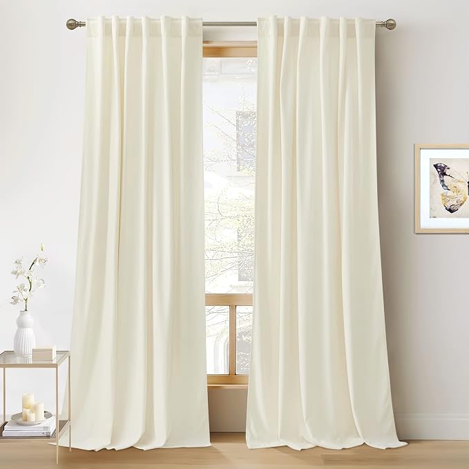 RYB HOME Velvet Curtains 120 inches Long, Extra Long High Ceiling Curtains | by RYBHOME