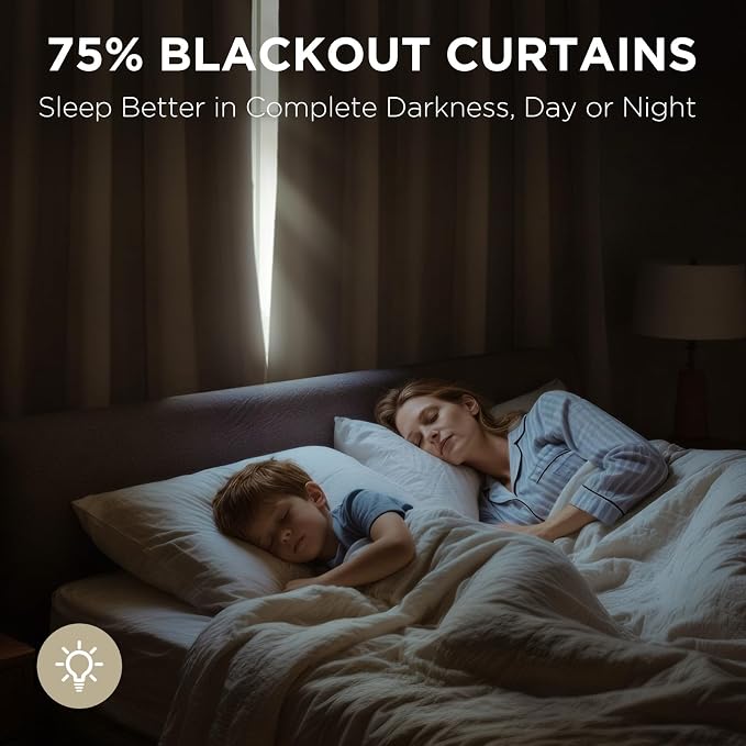 Joydeco Velvet Blackout Curtains Black Out Curtain 84 Inch Drapes | - Image 5