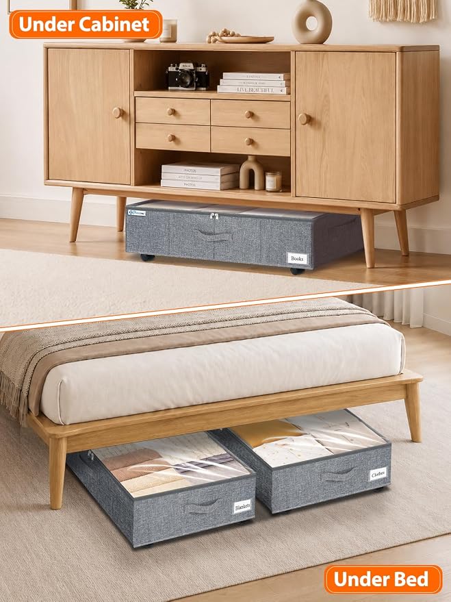 punemi 10 inch Tall Under Bed Storage Bins - Image 8