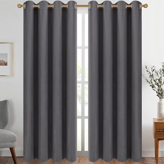 Diraysid Grey Grommet Blackout Curtains by Diraysid%2C+refresh+your+life