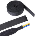 Sonoreboom 2 in 1 Heat Shrink Braided Sleeving Fabric Tubing-Ideal fit Irregular Shape Hose/Cable/Wire (1/2"(12mm), 22FT)